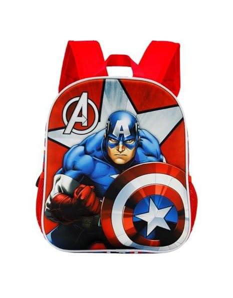Captain America Gravity-Small 3D Backpack, Red