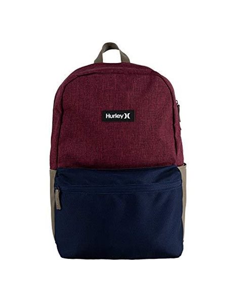 Hurley Unisex_Adult One and Only Backpack Daypack, Vermilion/Navy Blue, Standard Size