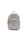 Kipling SEOUL S, Small Backpack with Laptop Protection 13 Inch, 35 cm, 14 L, 0.50 kg, Grey Gris