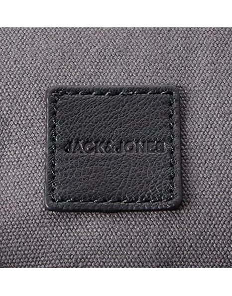 Jack & Jones Mens Jacstockholm Canvas Backpack, Dark Grey, One Size