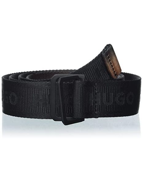 HUGO Mens Gein-Tape_sz35 Belt, Black 1, L