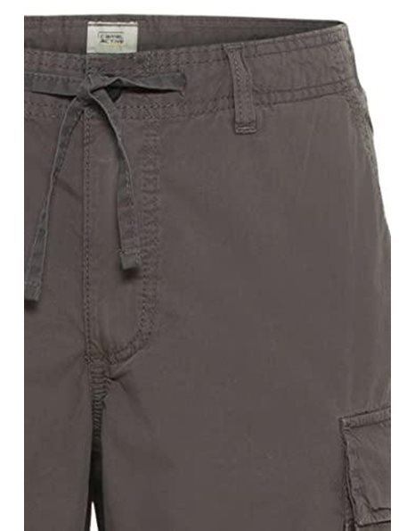 camel active Mens Cargo Trousers in Regular fit Made of Pure Cotton Shorts, Charcoal, 38W