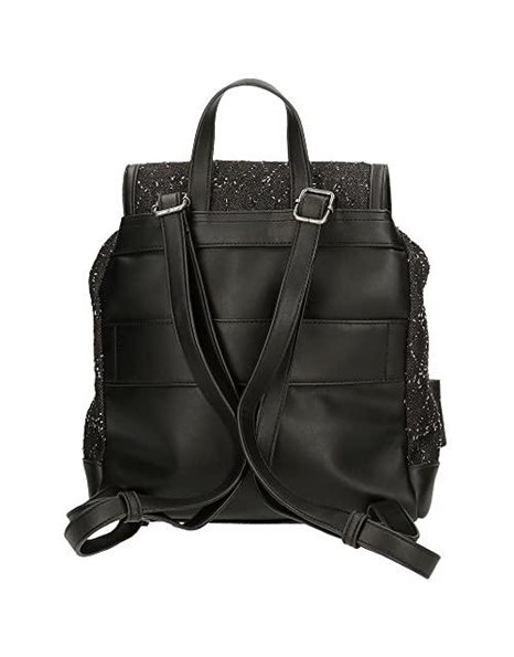 Pepe Jeans Daila Leisure Backpack Black 26 x 29 x 10 cm Cotton, Polyester and PU, Black, Casual Backpack