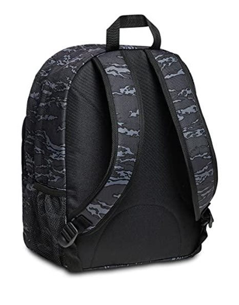 Appack Double Compartment Backpack, Black, Front Pocket, School and Leisure