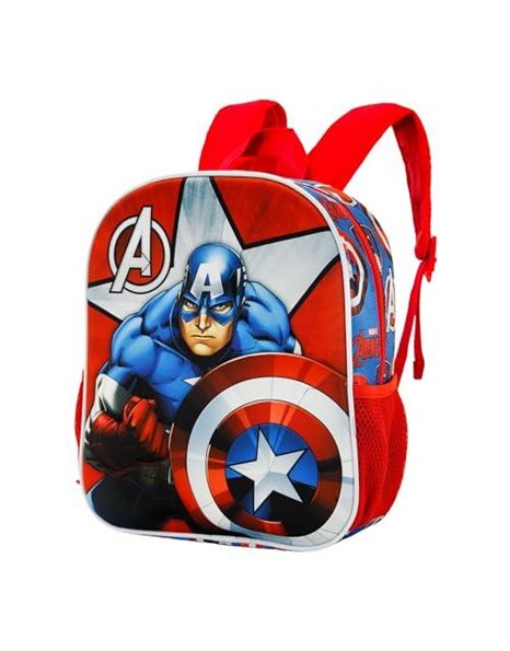 Captain America Gravity-Small 3D Backpack, Red