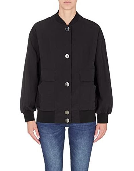 Armani Exchange Sustainable, Cross Gender, Round Metal Buttons Jacket, Black, S