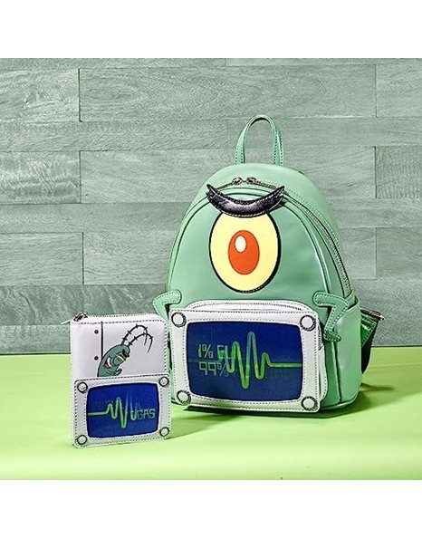 Loungefly - Spongebob Plankton Backpack - Amazon Exclusive - Cute Collectable Bag - Gift Idea - Official Merchandise - for Boys, Girls Men and Women - TV Fans