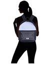 Fila Unisexs Boma Badge Backpack Scool Two-Black-Bright White-Iron Gate One Size, OneSize