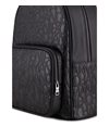 Armani Exchange Mens Essential, Jim, Sustainable, Embossed All Over Logo Backpack, Black, One Size