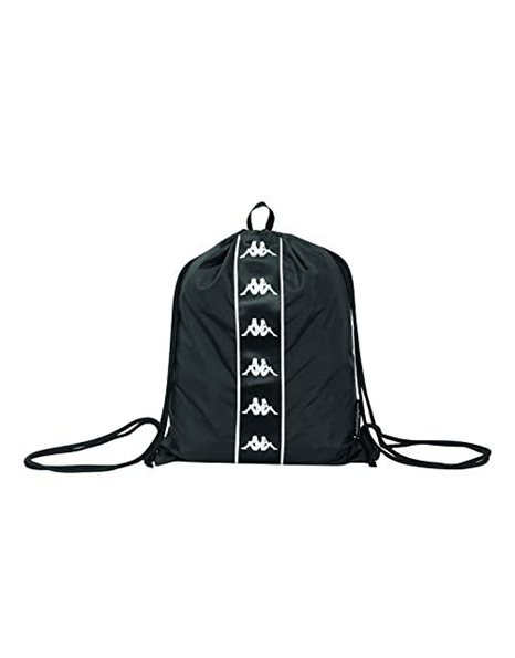 Kappa Backpack Bag, New Colour Logo, Black, School and Leisure, Black, Taglia Unica, Modern