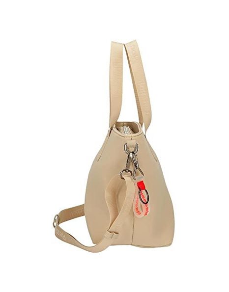 Reebok Noah Shoulder bag with flap Beige 28x18x8 cms Polyester