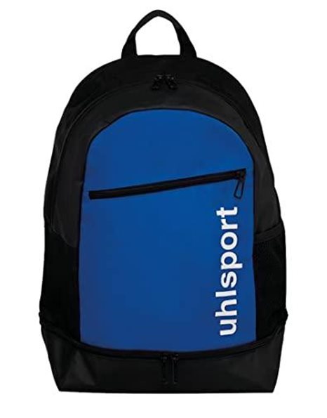 uhlsport Essential Backpack W. Bott. Compartm. Backpack, Unisex Adult, Blue/Black/White, Estandar - 20 litros, Sport
