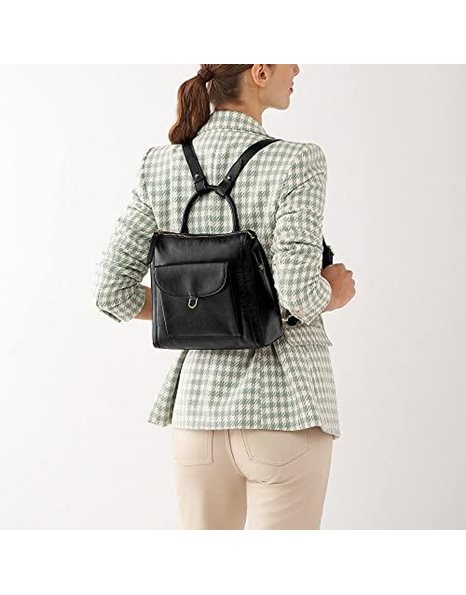 Fossil Womens Parker Backpack, Black, Medium