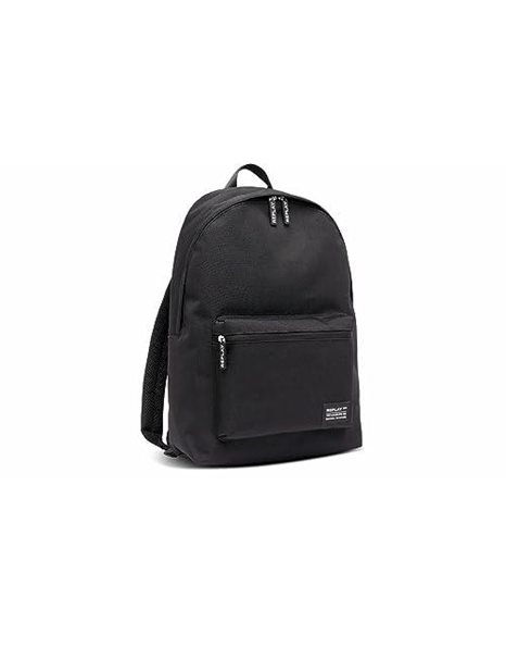 Replay Mens Fm3632 Backpack, 998 Total Black, L 30 X H 45 X 12 D CM