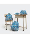 Kipling Seoul Backpacks, 35X20.5X44, Leopard Floral (Blue)
