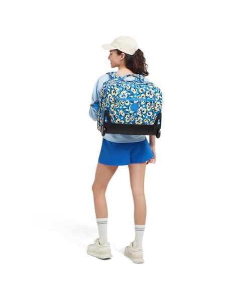 Kipling Giorno Backpacks, 41X24X38, Leopard Floral (Blue)