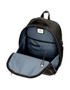 Pepe Jeans Leighton Backpacks Polyester and Faux Leather Accents, Black/White, One Size, Double Backpack