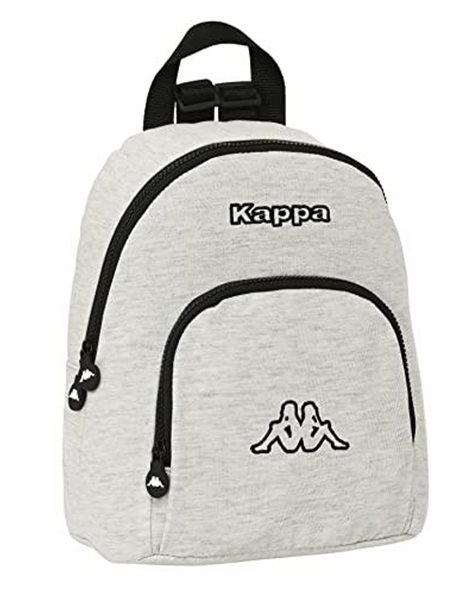 SAFTA M846 Kappa Mini Backpack for Daily Use, Ideal for Children of Different Ages, Comfortable and Versatile, Quality and Strength, 25 x 13 x 30 cm, Grey Unisex Children, Grey, Estandar, Casual