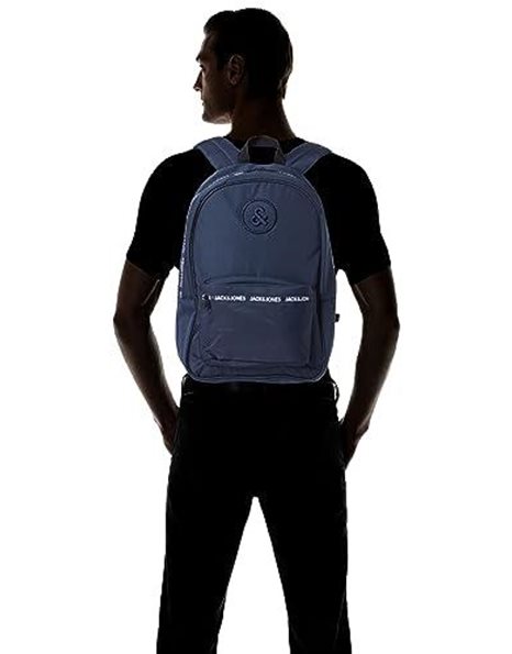 Jack & Jones Mens Jachero Backpack Laptop Bag, Blazer Navy, ONE Size