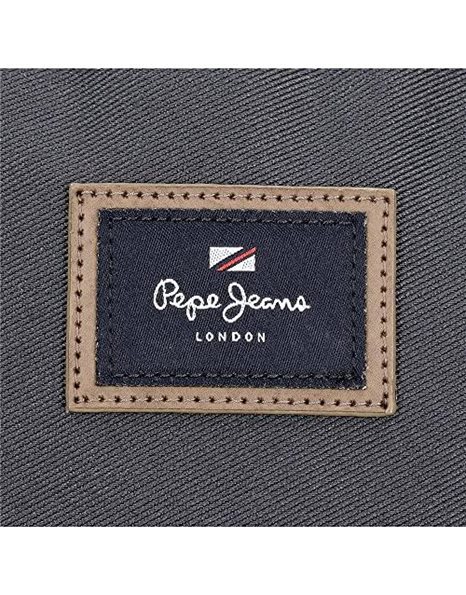 Pepe Jeans Harry Double Compartment Laptop Backpack Adaptable 15.6" Gray 31x44x15 cms Polyester with Synthetic Leather details 20.46L