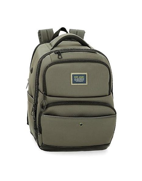 Pepe Jeans Leighton Luggage- Mens Messenger Bag, green, One Size, Laptop Backpack