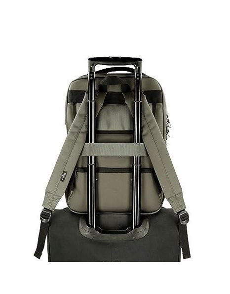 Pepe Jeans Leighton Luggage- Mens Messenger Bag, green, One Size, Adjustable Double Compartment Backpack