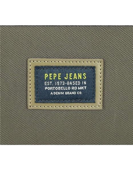Pepe Jeans Leighton Luggage- Mens Messenger Bag, green, One Size, Adjustable Double Compartment Backpack