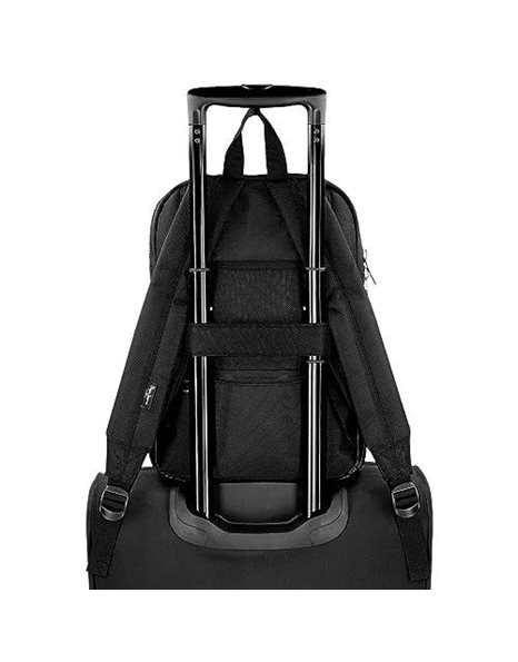 Pepe Jeans Egham Backpacks, Polyester and Faux Leather Detail, Black, black, standard size, Rucksack