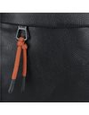 Pepe Jeans Egham Backpacks, Polyester and Faux Leather Detail, Black, black, standard size, Adjustable backpack
