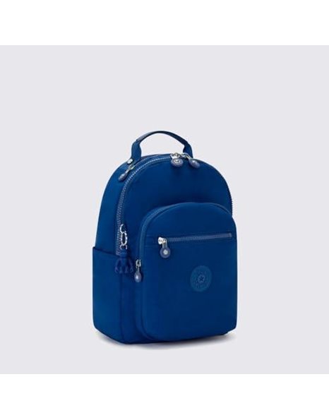 Kipling Seoul S Backpacks, 25.5X16X35, Deep Sky Blue (Blue)