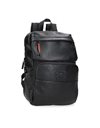 Pepe Jeans Egham Backpacks, Polyester and Faux Leather Detail, Black, black, standard size, Rucksack