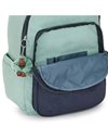 Kipling Seoul Backpacks, 35X20.5X44, Sea Green Bl (Green)