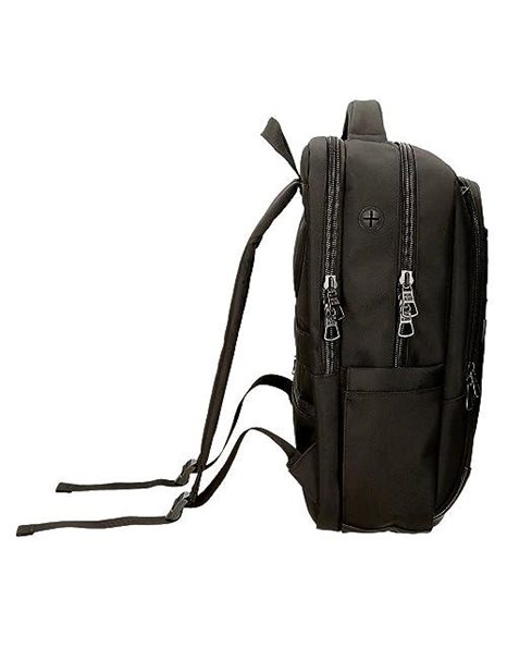 Pepe Jeans Leighton Luggage- Mens Messenger Bag, Black/White, One Size, Adjustable Double Compartment Backpack