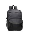 Pepe Jeans Greys Polyester Laptop Backpacks Black and Faux Leather Details, black, standard size, Rucksack