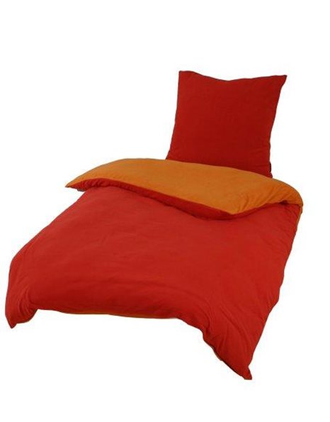 Kinzler Microfibre Fleece Reversible Bed Linen, 80 x 80 and 135 x 200 cm, earth, 135 cm x 200 cm
