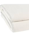 Zoeppritz "soft-fleece" blanket, 65% Polyester / 35% Viscose, off-white, 160x200 cm