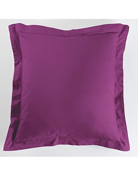 Douceur dinterieur Pillow CASE Flat Flounce 50/70 UNI Bois DE Rose +Bourdon Stitch 57 Yarns