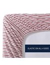 Nautica - Percale Collection - Bed Sheet Set - 100% Cotton, Crisp & Cool, Lightweight & Moisture-Wicking Bedding, Queen, Coleridge Red
