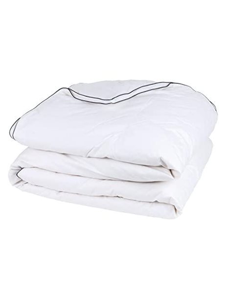 Pikolin Home Duvet Cover/Goose Down Duvet 96%, 100% Cotton Percale Cover, 220 g/m2, white, Lit 100-155 x 220 cm