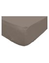 Soleil docre Soleil dOcher Plain Cotton Fitted Sheet 140 x 190 cm Taupe