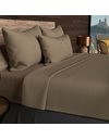 Soleil docre Soleil dOcher Plain Cotton Fitted Sheet 140 x 190 cm Taupe