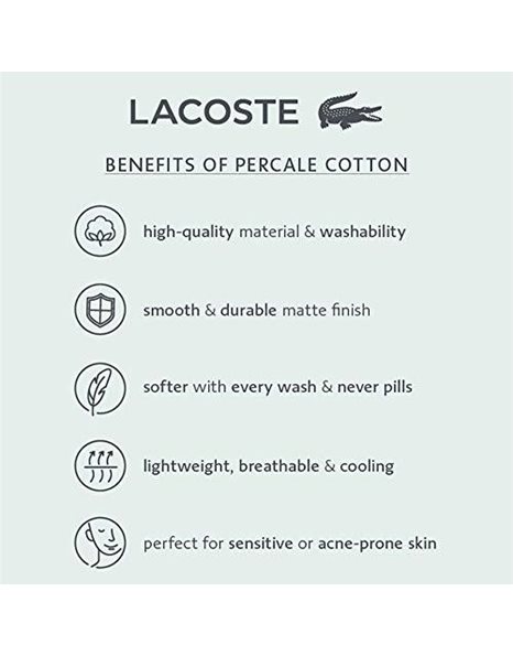 Lacoste Percale Solid Sheet, Chili Pepper, King