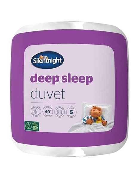 Silentnight Deep Sleep Duvet 10.5 Tog - All Year Round Soft Fluffy Comfortable Duvet - Hypoallergenic Machine Washable - Single, White, 444729GE