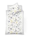 Fleuresse 113825 Summer Maco Satin Bed Linen Summer Flowers with Bees Oeko-Tex® Standard 100 Certified 155 x 200 cm Vanilla