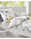 Fleuresse 113825 Summer Maco Satin Bed Linen Summer Flowers with Bees Oeko-Tex® Standard 100 Certified 155 x 200 cm Vanilla