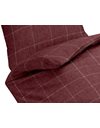 fleuresse Flannelette Bed Linen 100% Cotton Colour 4 Checked/Red 135 x 200 cm