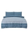 Sleepdown Single Duvet Reversible Bedding Set and Pillowcases, Cotton, Teal