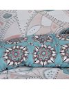 Sleepdown Elephant Mandala Teal Bed Reversable Quilt Duvet Cover Set Easy Care Anti-Allergic Soft & Smooth with Pillow Cases (Single)