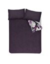 Sleepdown Duvet Cover Set - Purple - Inky Floral – Plain Reversible Quilt Cover Easy Care Bed Linen Soft Cosy Bedding Sets with Pillowcase - Single (135cm x 220cm)