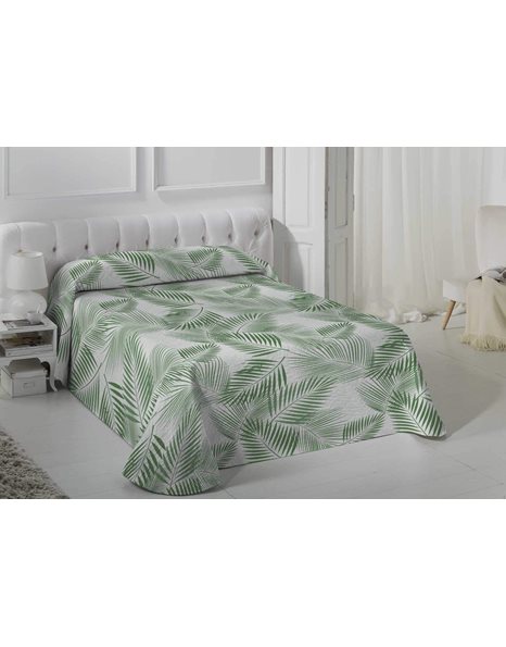 VIALMAN Lightweight Bedspread Sofia 30 Single Bed | Quilt Coverlet Colour Green | Quilt size 200 x 270 cm, Bedspread Bed & Sofa Throw Green